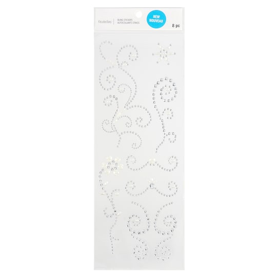 12 Pack: Clear Pearl Border Bling Stickers by Recollections™